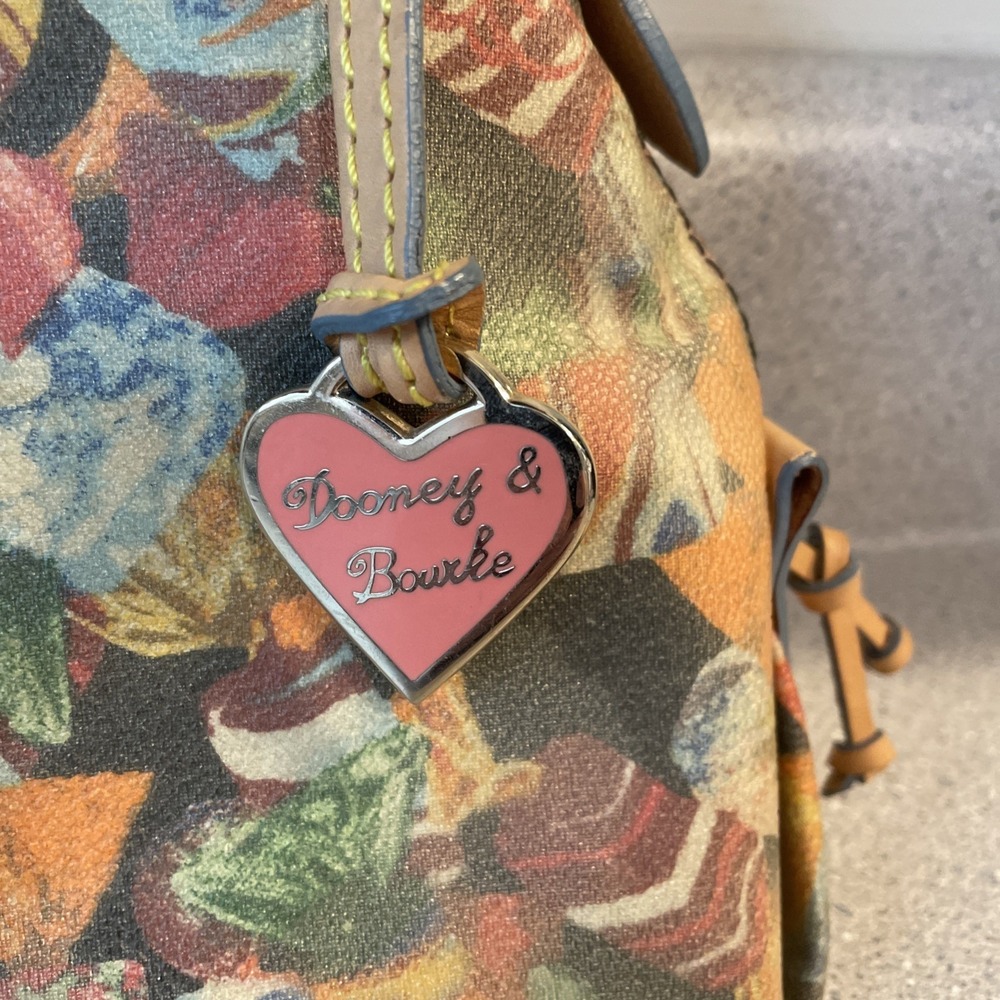 BTG Y2K Dooney & Bourke Satchel Handbag Multicolor Candies Coated Canvas - Picture 5 of 16